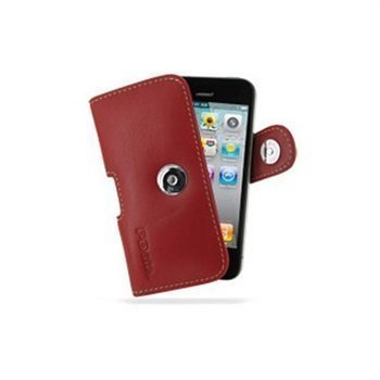 iPhone 4 / 4S PDair Leather Case 3RIPP4P01 Punainen