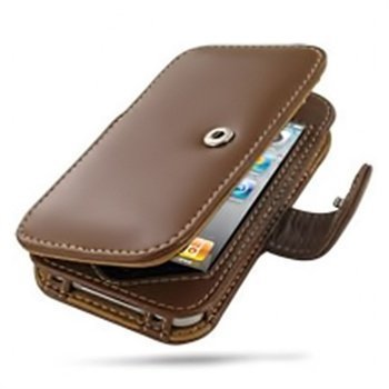 iPhone 4 / 4S PDair Leather Case 3TIPP4B41 Ruskea