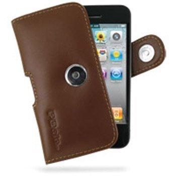 iPhone 4 / 4S PDair Leather Case 3TIPP4P01 Ruskea