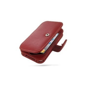 iPhone 4 / 4S PDair Leather Case IPP4B41da Punainen