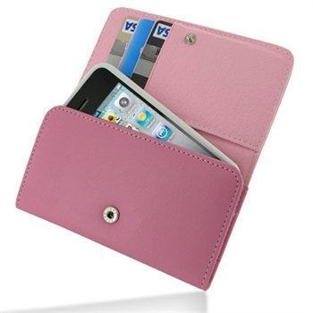 iPhone 4 / 4S PDair Wallet Nahkakotelo Punainen