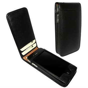 iPhone 4 / 4S Piel Frama Classic Magnetic Nahkakotelo Musta