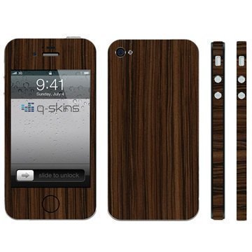 iPhone 4 / 4S Q-Skins Zebrano Suojakalvo