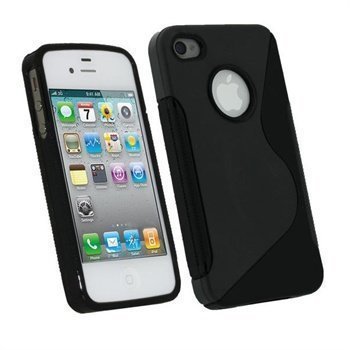 iPhone 4 / 4S iGadgitz Dual Tone TPU Case Black