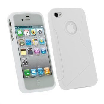 iPhone 4 / 4S iGadgitz Dual Tone TPU Case White