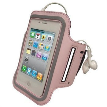 iPhone 4 / 4S iGadgitz Käsivarsikotelo Vaaleanpunainen