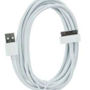 iPhone 4 / 4S / iPad 1-3 Dock USB Kaapeli 3m Valkoinen Uusi versio paksumpi kaapeli