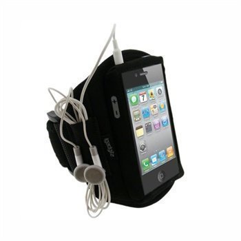 iPhone 4 iGadgitz Vedenkestävä Käsivarsikotelo Musta