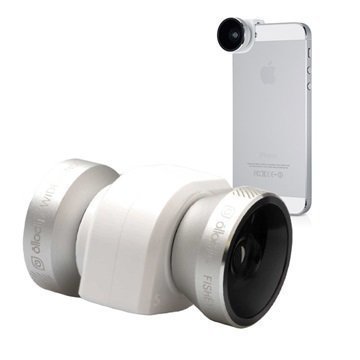 iPhone 5 / 5S Olloclip 4 in 1 Kameran Linssisarja Hopea / Valkoinen