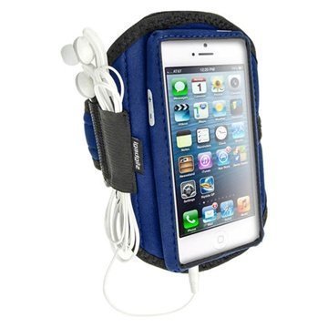 iPhone 5 / 5S / SE / 5C iGadgitz Neoprene Sports Jogging Armband Blue