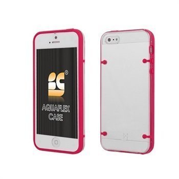 iPhone 5 / 5S / SE Beyond Cell AquaFlex TPU-Kotelo Kuuma Pinkki / Kirkas