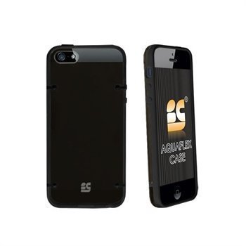 iPhone 5 / 5S / SE Beyond Cell AquaFlex TPU-Kotelo Musta / Savu