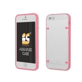 iPhone 5 / 5S / SE Beyond Cell AquaFlex TPU-Kotelo Pinkki / Kirkas