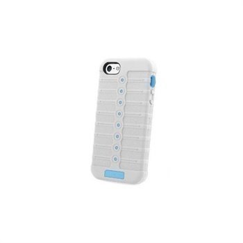 iPhone 5 / 5S / SE Beyond Cell Duo Shield Silicone Case White / Light Blue