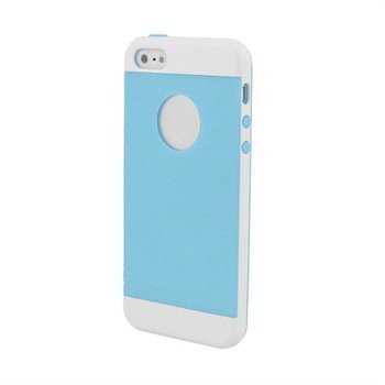 iPhone 5 / 5S / SE Beyond Cell InFlex Snap-on Cover White / Light Blue