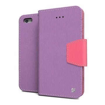 iPhone 5 / 5S / SE Beyond Cell Infolio Nahkainen Lompakkokotelo Violetti / Pinkki