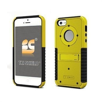 iPhone 5 / 5S / SE Beyond Cell Tri Shield Napsautuskuori Keltainen / Musta