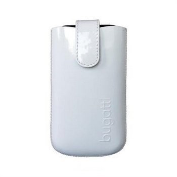 iPhone 5 / 5S / SE Bugatti Slim Leather Case Glossy White