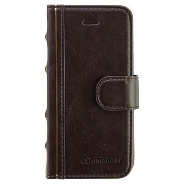 iPhone 5 / 5S / SE Commander Book Elite Antique Läpällinen Nahkakotelo Ruskea