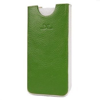 iPhone 5 / 5S / SE DC Chest Leather Case Green / White