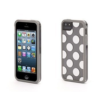 iPhone 5 / 5S / SE Griffin Dots All Folks Separates Kotelo Harmaa / Valkoinen