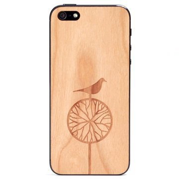 iPhone 5 / 5S / SE Lazerwood Suojakalvo Treebird Cherry