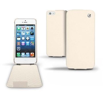 iPhone 5 / 5S / SE Noreve Tradition Flip Leather Case Beige
