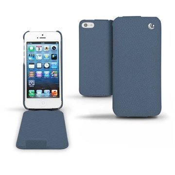 iPhone 5 / 5S / SE Noreve Tradition Flip Leather Case Indigo