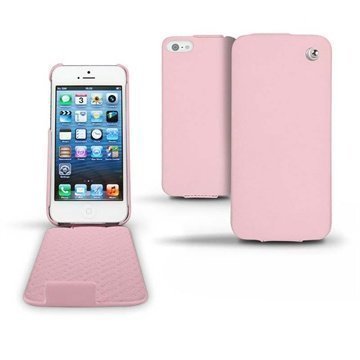 iPhone 5 / 5S / SE Noreve Tradition Flip Leather Case Pink