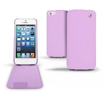 iPhone 5 / 5S / SE Noreve Tradition Flip Leather Case Purple