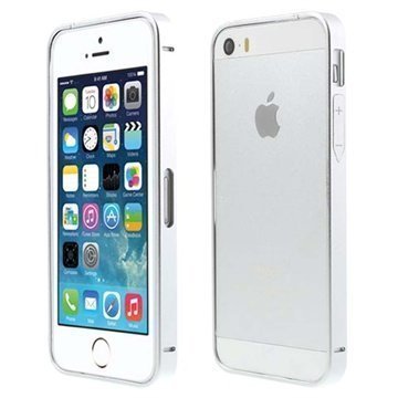 iPhone 5 / 5S / SE Ohut Alumiinipuskuri Hopea