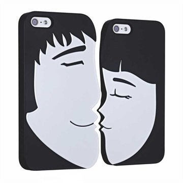 iPhone 5 / 5S / SE Ozaki O!Coat Lover Napsautuskuori Forever Musta / Valkoinen