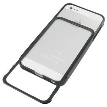 iPhone 5 / 5S / SE PDair Alumiininen Slide-On Suojareunus Musta