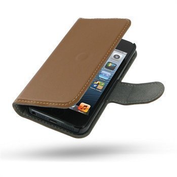 iPhone 5 / 5S / SE PDair Leather Case 3TIPP5B41 Ruskea