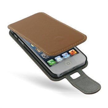 iPhone 5 / 5S / SE PDair Leather Case 3TIPP5F41 Ruskea