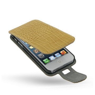 iPhone 5 / 5S / SE PDair Leather Case GTIPP5F41 Ruskea