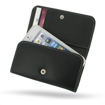 iPhone 5 / 5S / SE PDair Wallet Nahkakotelo Musta