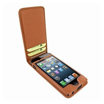 iPhone 5 / 5S / SE Piel Frama Classic Magnetic Nahkakotelo Ruskea