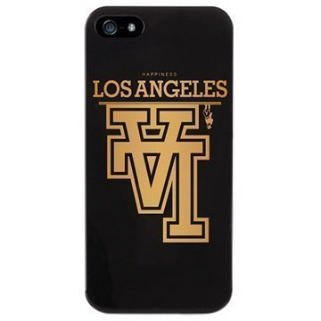 iPhone 5 / 5S / SE Puro Happiness Los Angeles Kotelo Musta