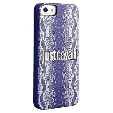 iPhone 5 / 5S / SE Puro Just Cavalli Python Kova Suojakuori Sininen