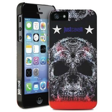 iPhone 5 / 5S / SE Puro Just Cavalli Skull Kotelo Musta