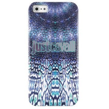 iPhone 5 / 5S / SE Puro Just Cavalli Wild Mandala TPU Kotelo Sininen