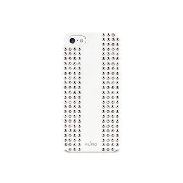 iPhone 5 / 5S / SE Puro Rock Round Studs Kotelo Valkoinen