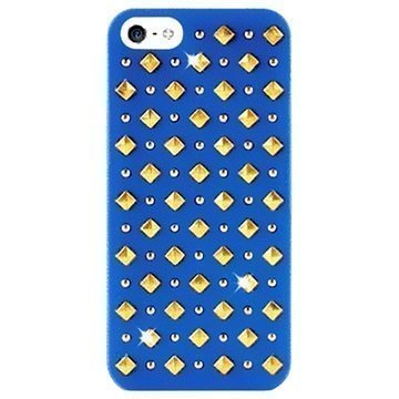 iPhone 5 / 5S / SE Puro Rock Round and Square Studs Kotelo Sininen