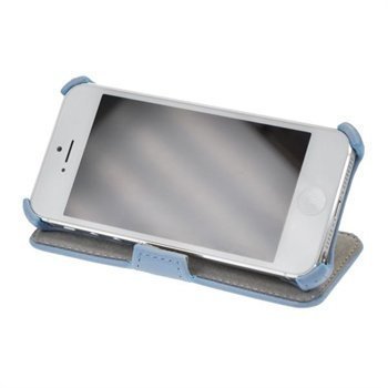 iPhone 5 / 5S / SE StarCase Oslo Book Case Litchi Blue