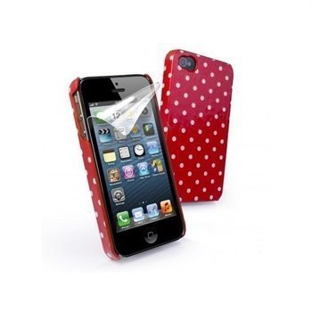 iPhone 5 / 5S / SE Tuff-Luv Tuff-Shell Polka Hot Suojakuori Vadelma