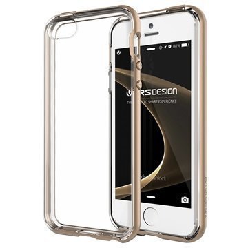 iPhone 5 / 5S / SE VRS Design Crystal Bumper Series Kotelo Hohtava Kulta