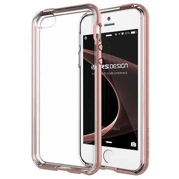 iPhone 5 / 5S / SE VRS Design Crystal Bumper Series Suojakuori Ruusukulta