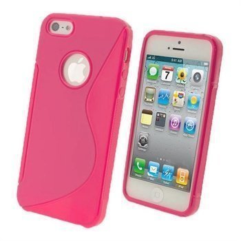 iPhone 5 / 5S / SE iGadgitz Dual Tone Napsautuskuori Pinkki