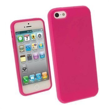 iPhone 5 / 5S / SE iGadgitz Glossy Durable TPU Napsautuskuori Pinkki